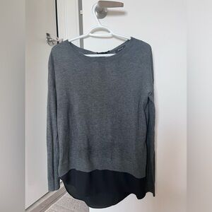 RW&CO Charcoal Knit Top